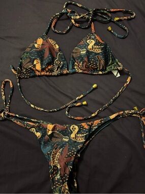 Brazilian bikini with FARM Rio patterns